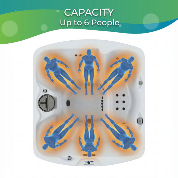 Lifesmart Leganza 6-Person, 90-Jet 230v Spa with Lounge Seating