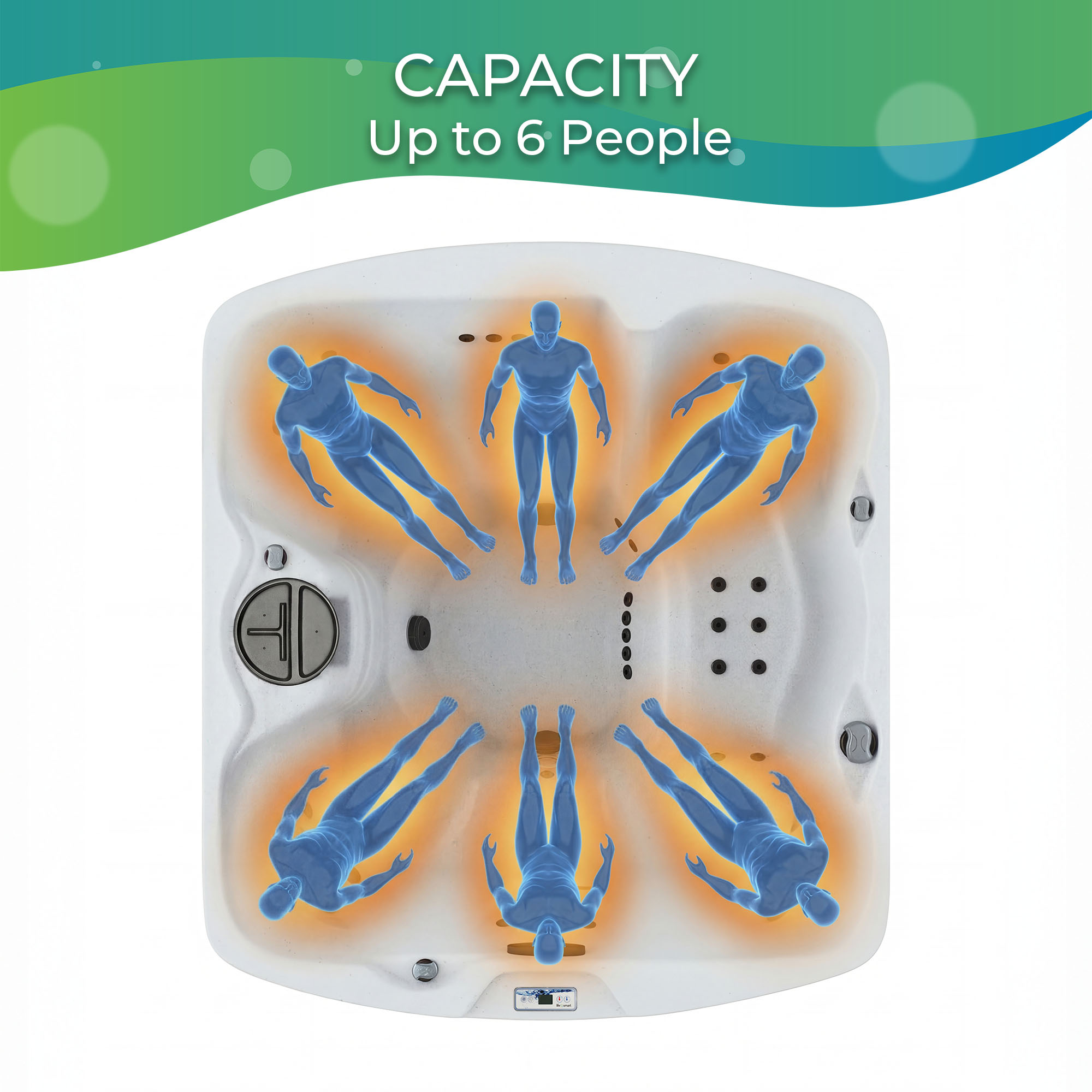 Special Edition Sea Salt Lifesmart Leganza 6-Person 90-Jet 230v